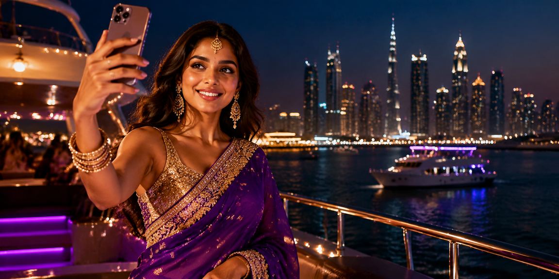 Professional live casino dealer hosting a game for Indian players